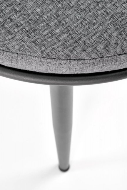 Designové jídelní křeslo MANDY — kov, látka, černá / šedá