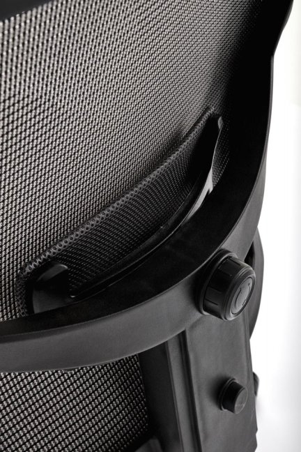 Kancelářská ergonomická židle ADMIRAL — síť / látka, černá