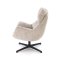 Relaxační otočné křeslo ARANAKA — kov, látka, béžová