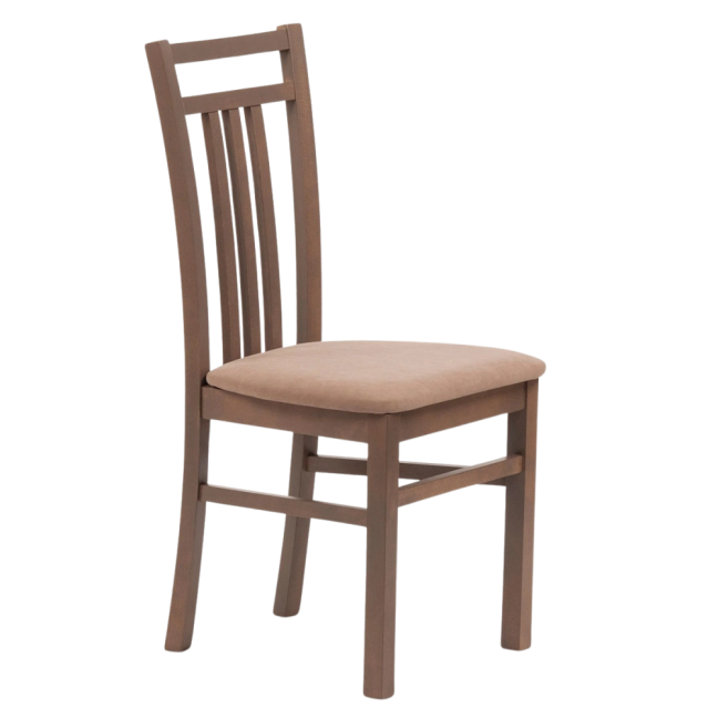 Jídelní čalouněná židle LOTY — masiv, látka, více barev - Moření jídelní židle: Třešeň, Barva čalounění látkou VELVET: Velvet terracotta 44