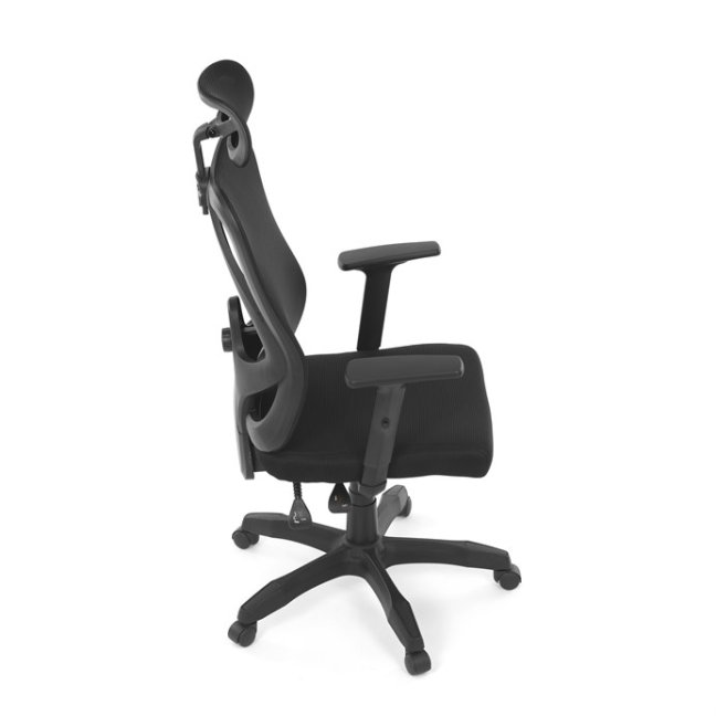 Kancelářská ergonomická židle MANET — síť / látka, černá
