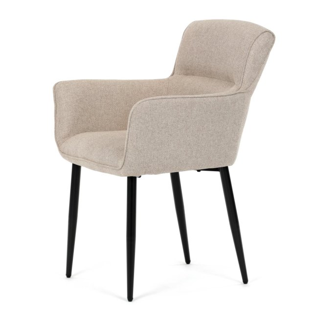 Jídelní křeslo JIMBO — kov, látka, béžová