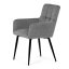 Jídelní křeslo LYON — kov, látka, více barev - Barevné varianty jídelního křesla LYON: Tmavě šedá