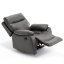 Relaxační křeslo BENNY s elektrickým polohováním — látka, šedá