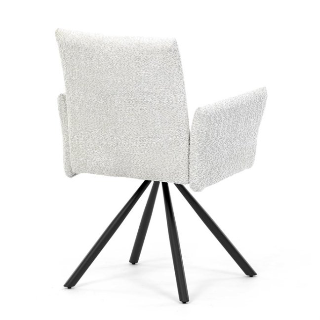 Jídelní otočné křeslo MANKA — kov, látka, více barev - Barevné varianty jídelního křesla MANKA: Šedá