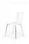 Jídelní židle JOANNA — kov, překližka, bílá