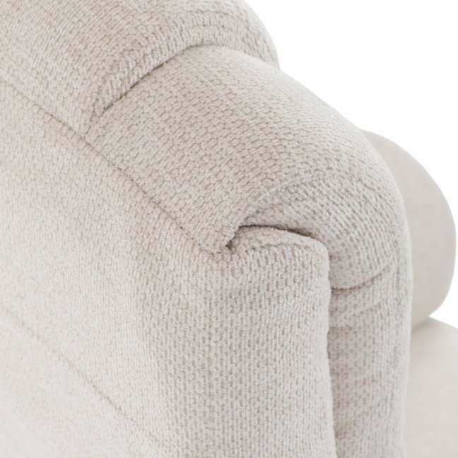 Otočné TV křeslo ARTUR  s elektrickým polohováním — 2 motory, látka, krémová, nosnost 150 kg