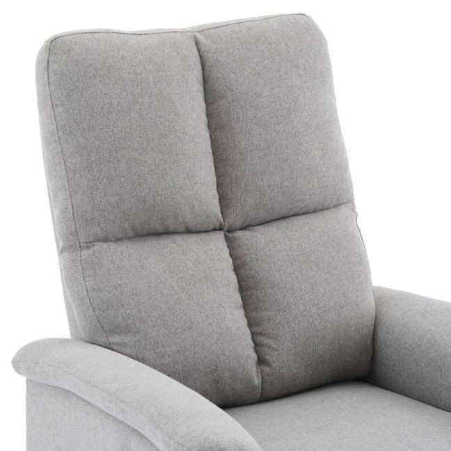 Relaxační polohovací TV křeslo ASTER — látka, světle šedá