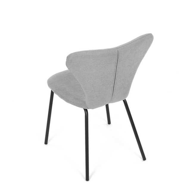 Jídelní židle JULES — kov, látka, více barev - Barevné varianty jídelní židle JULES: Světle šedá