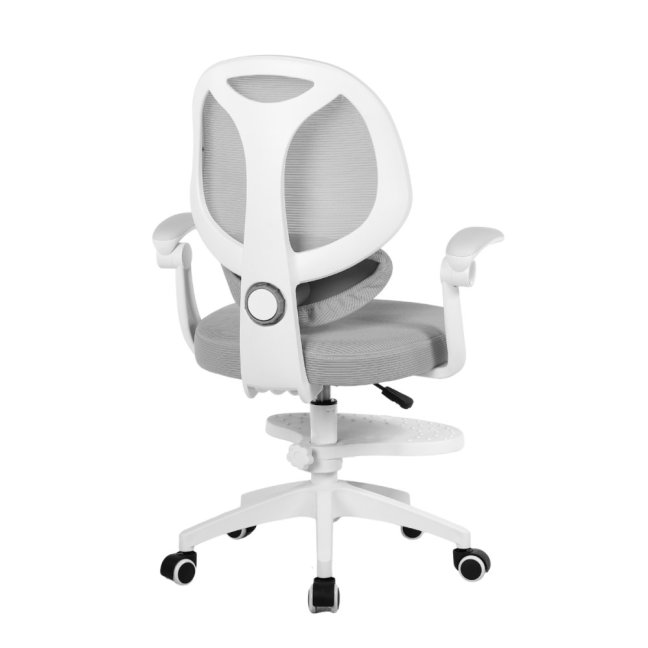 Dětská otočná židle Neoseat JUNI 009 s podnoží — látka, šedá