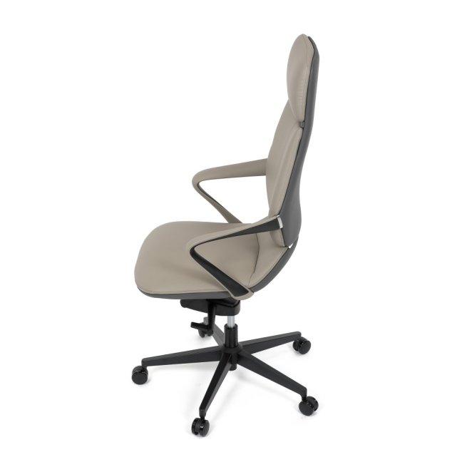 Kancelářské křeslo ZOTTO — ekokůže, šedá