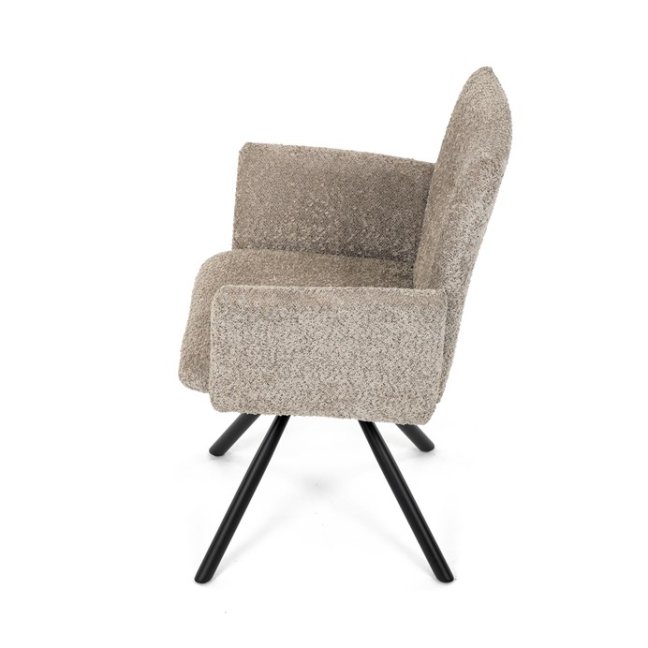 Jídelní otočné křeslo MANKA — kov, látka, více barev - Barevné varianty jídelního křesla MANKA: Šedá