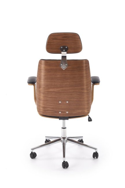 Kancelářská otočná židle TIMBER — ekokůže, ořech / černá