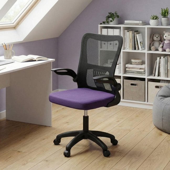 Dětská pracovní židle LUMO II — síťovina, více barev - Barevné varianty židle LUMO II: Fialová