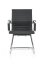Konferenční židle PRESTIGE SKID — kov, ekokůže, černá