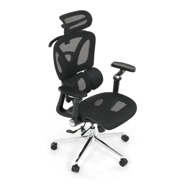 Kancelářská ergonomická židle PORTE II — síťovina, černá