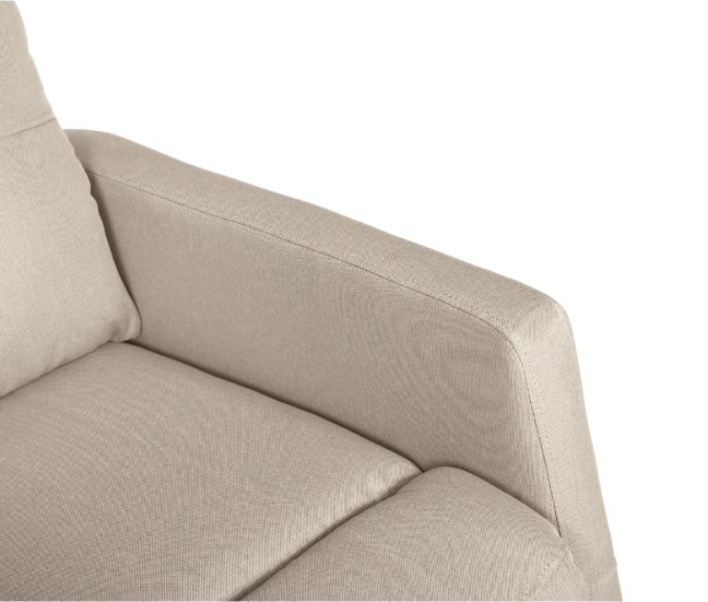 Relaxační polohovací TV křeslo MODO — látka, béžová, nosnost 130 kg