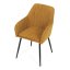 Jídelní křeslo JACOB — kov, látka, žlutá