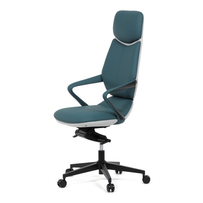 Kancelářské křeslo ZOTTO — ekokůže, tyrkysová
