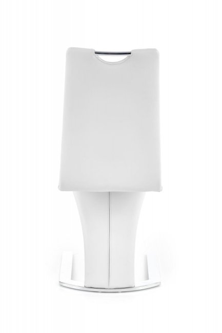 Jídelní židle SIA — kov, ekokůže, bílá