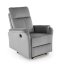 Relaxační křeslo KROKUS s elektrickým polohováním — samet, šedá