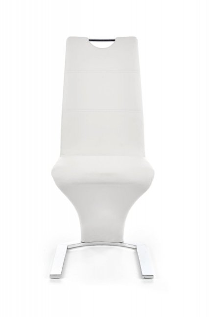 Jídelní židle SIA — kov, ekokůže, bílá