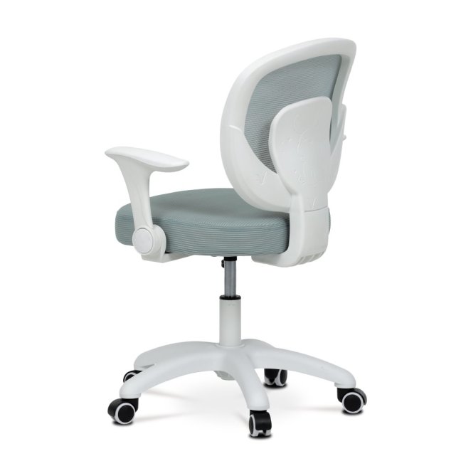 Dětská pracovní židle DINO — síť / látka, mentolová