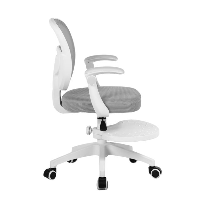 Dětská otočná židle Neoseat JUNI 008 s podnoží — látka, šedá
