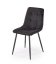 Jídelní židle MARTA — kov, látka, černá