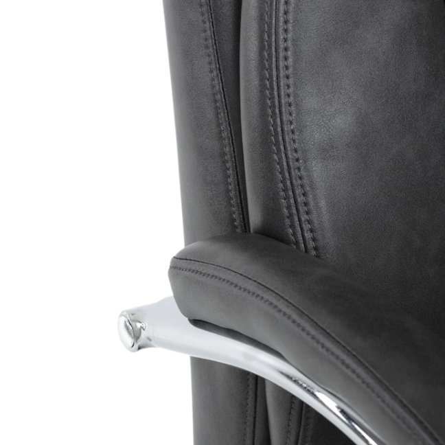 Kancelářské křeslo RYZAR — ekokůže, šedá