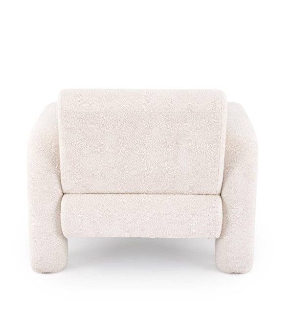 Designové křeslo VARNA — látka, krémová
