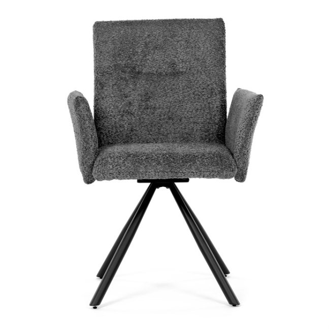 Jídelní otočné křeslo MANKA — kov, látka, více barev - Barevné varianty jídelního křesla MANKA: Šedá