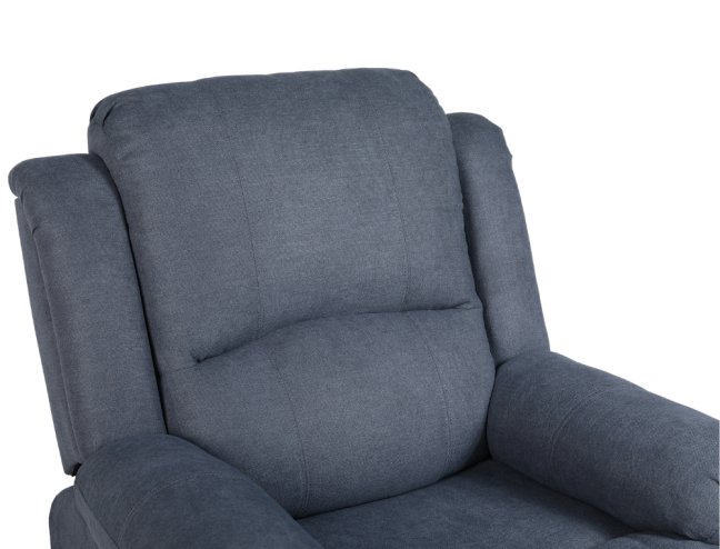 Relaxační polohovací TV křeslo DUVAL — látka, šedá, nosnost 130 kg