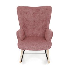 Houpací křeslo FABIAN — látka, růžová