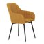 Jídelní křeslo JACOB — kov, látka, žlutá
