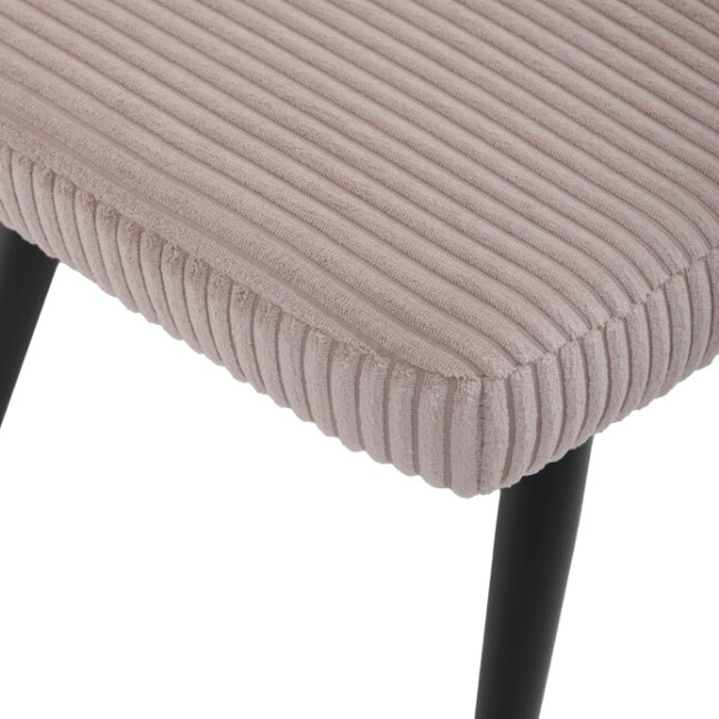 Relaxační křeslo ušák s taburetem ROYAL — kov, manšestr, růžová