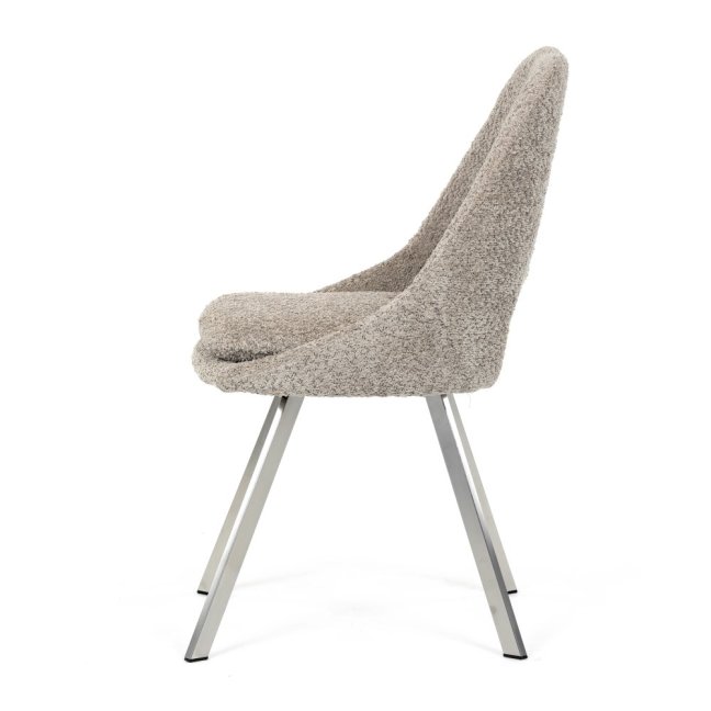 Jídelní židle TALISE — kov, látka, stříbrná / více barev