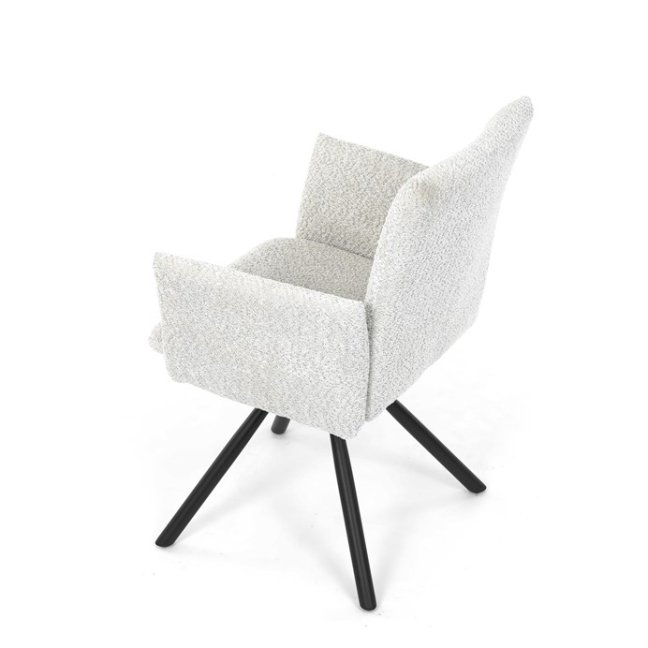 Jídelní otočné křeslo MANKA — kov, látka, více barev - Barevné varianty jídelního křesla MANKA: Šedá