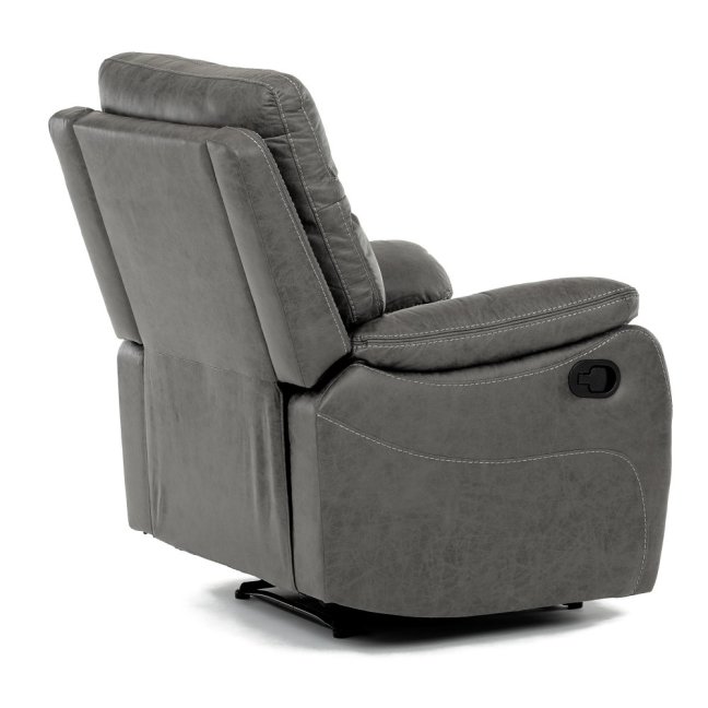 Relaxační polohovací TV křeslo NORBERT — látka, šedá, nosnost 150 kg