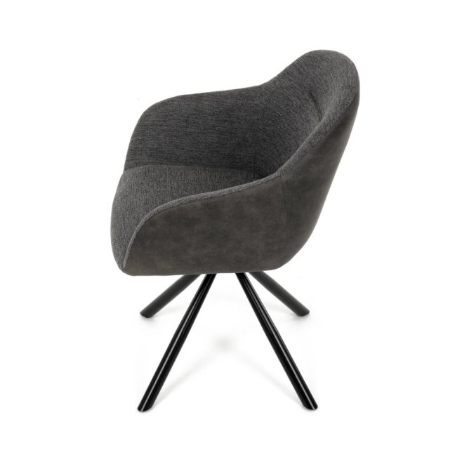 Jídelní otočné křeslo HILARY — kov, látka, šedá / více barev - Barevné varianty jídelního křesla HILARY: Šedá