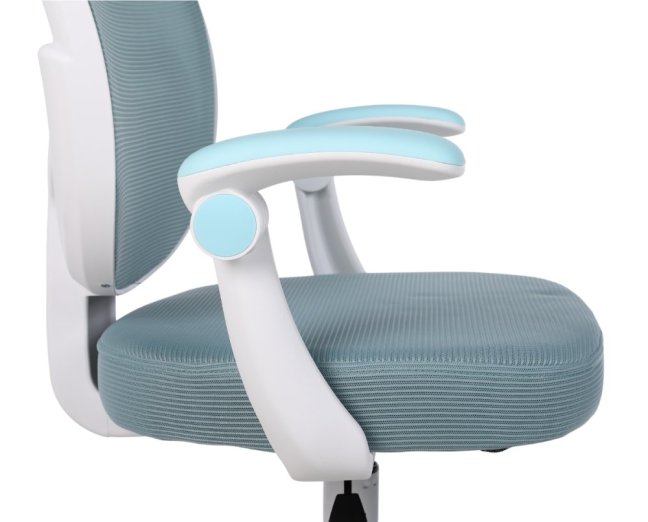 Dětská otočná židle Neoseat JUNI 008 s podnoží — látka, modrá
