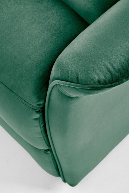 TV křeslo SEMIR II s elektrickým polohováním a masáží — látka, zelená