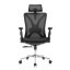 Kancelářská ergonomická židle Neoseat THOMAS — síť / látka, černá, nosnost 150 kg