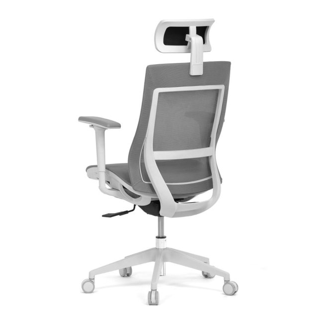 Kancelářská ergonomická židle SIVAL — síť, šedá