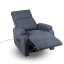 TV křeslo ALVI s elektrickým polohováním — látka, šedá, nosnost 130 kg