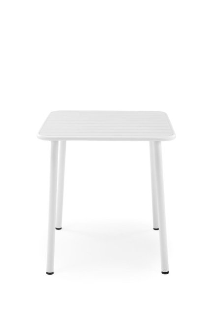 Zahradní stůl BOSCO — 70 x 70 cm, kov, bílá