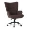 Kancelářské křeslo ušák GIBSON — látka, hnědá