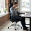 Kancelářská ergonomická židle Neoseat ALLY — síť / látka, černá, nosnost 150 kg