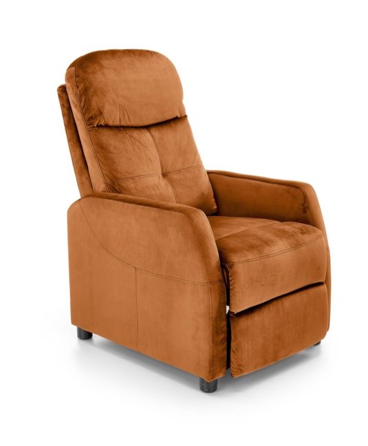 Relaxační polohovací TV křeslo FELIPE 2 — látka, skořicová