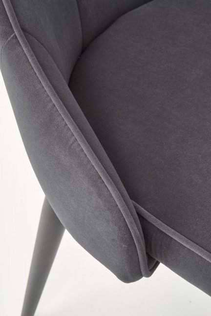 Jídelní židle VIKTORIA — kov, látka, šedá